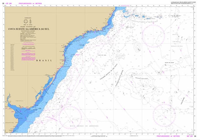 CARTA 30 (INT 201) - COSTA SUESTE DA AMÉRICA DO SUL